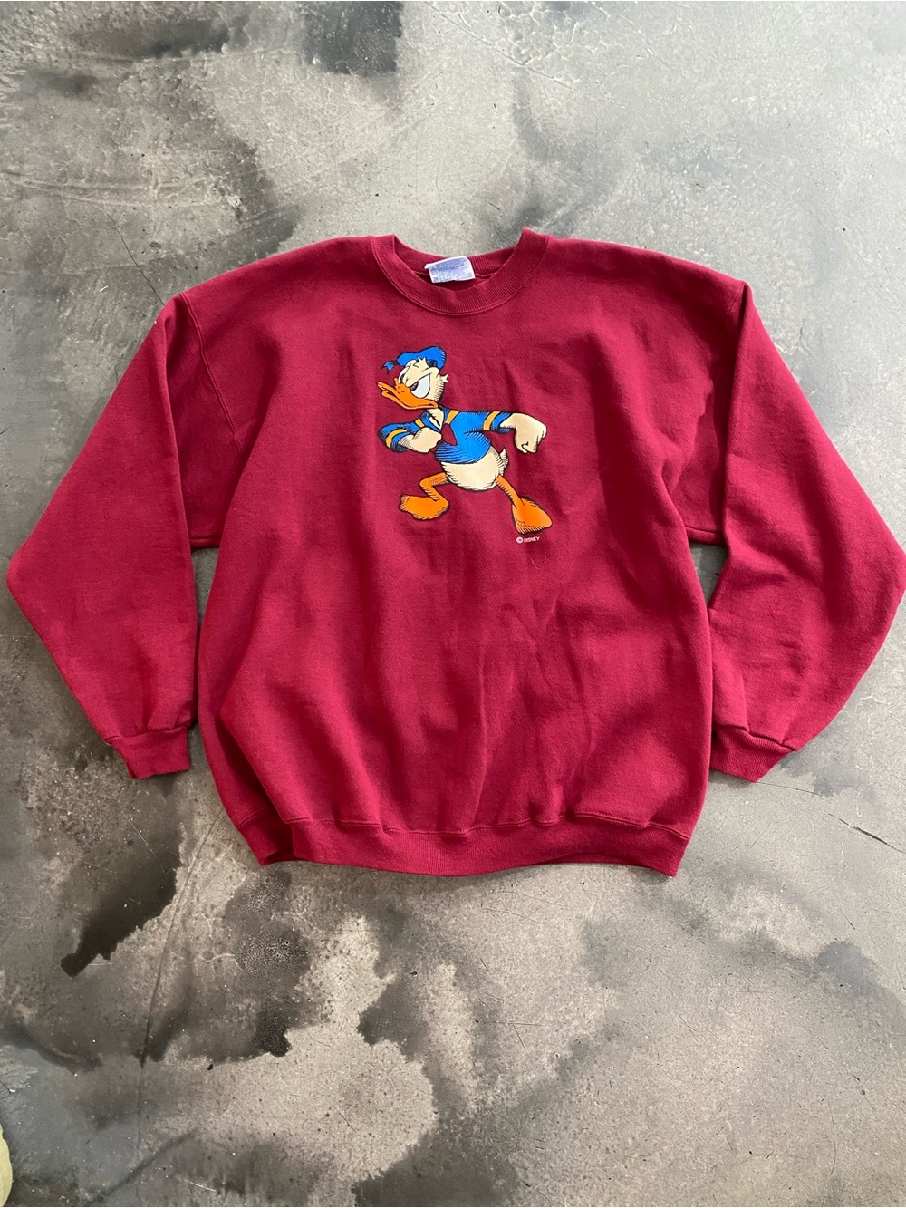 Vintage Donald Duck Red Disney Crewneck Sweatshirt Sz XL Mens
(Jul A-1)